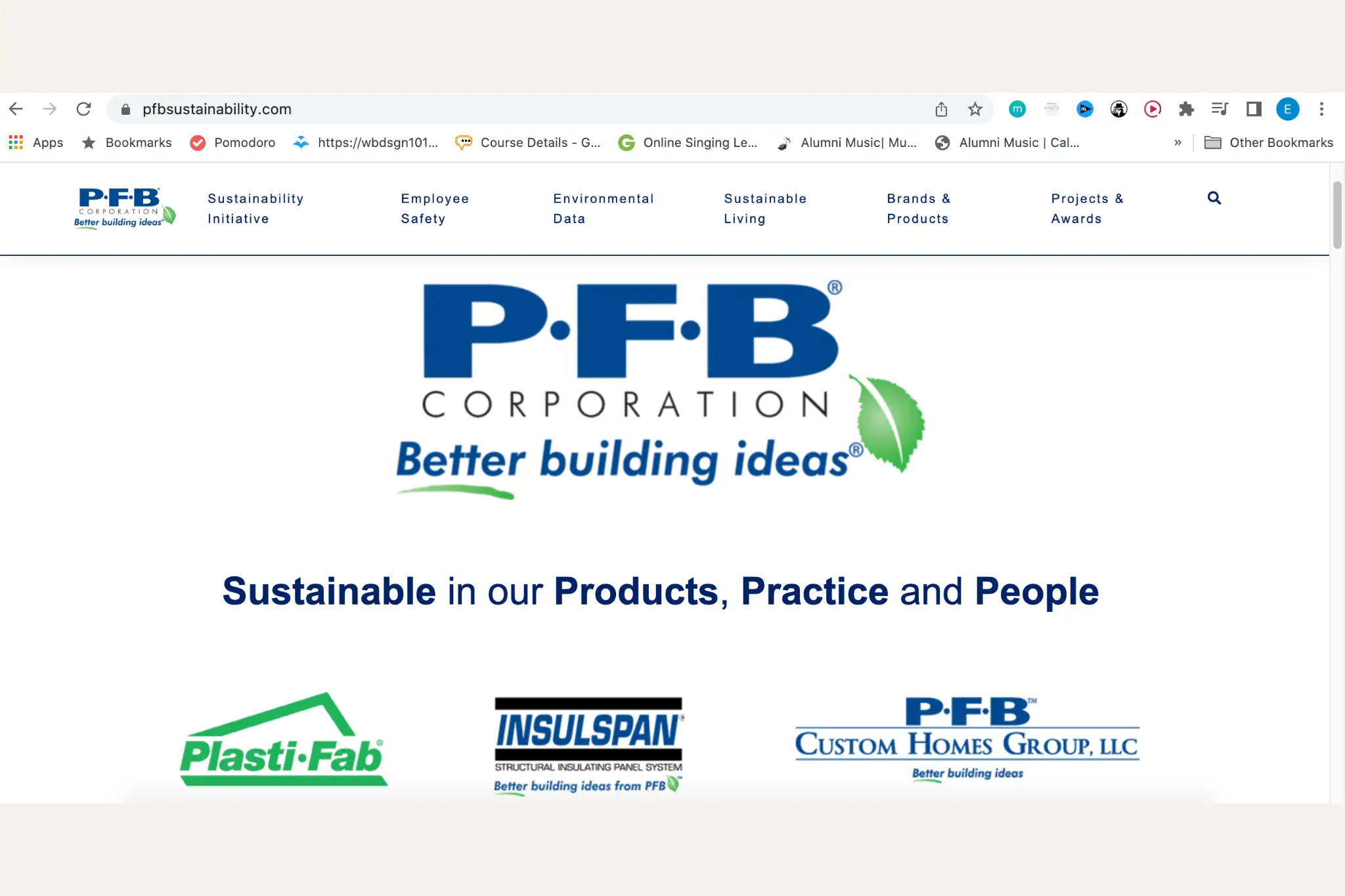 Landing Page Content - P.F.B. Corporation